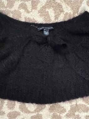 French Connection Black Fuzzy Mohair Cardigan